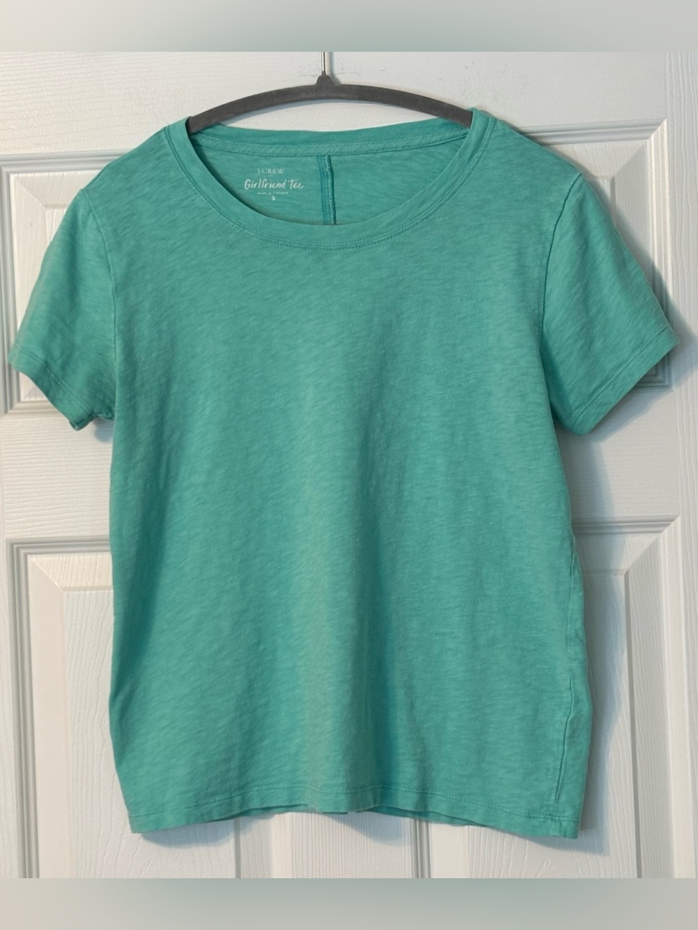 J Crew Cotton Crewneck Girlfriend Tee Size S EUC